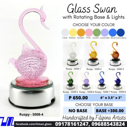 Swan Glass Figurines Home Decor Accents Anniversary Decoration 8 Colors - Image 9