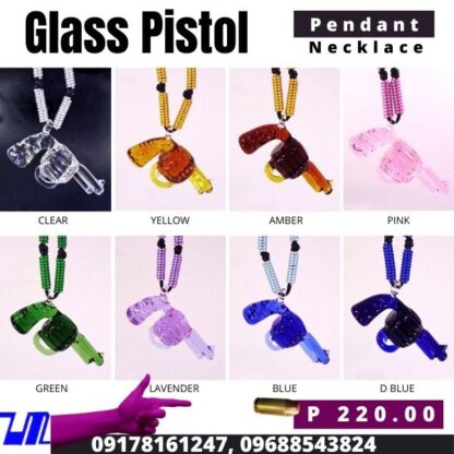 Pistol Gun Glass Pendant Necklace for Men & Women - Image 9