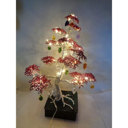 Tree Lamp Fairy Light LED for Desk with Glass Ornaments - Image 4