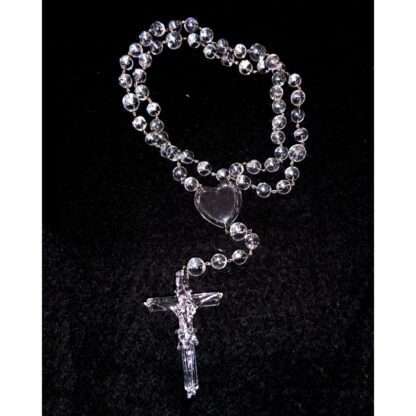 Clear Glass Rosary Handmade Religious Items