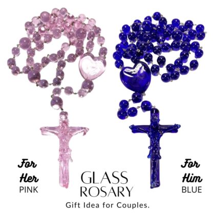 Glass Rosary Handmade Religious Accessories with Gift Box - Image 7