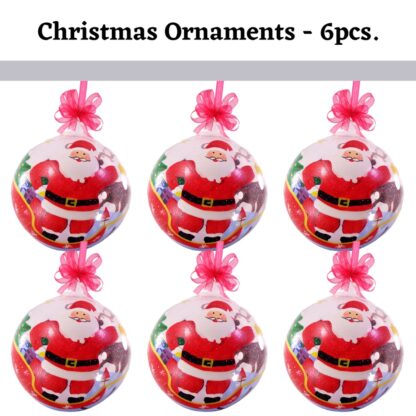 Santa Claus Handpainted Glass Christmas Balls Ornaments Decor 12cm - Image 5