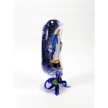 Virgin Mary Statue Religious Figurines Home Decor Display in Glass Dome - Image 2