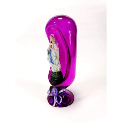 Mama Mary Statue Religious Figurines Home Decor Accents in Glass Dome - Image 2