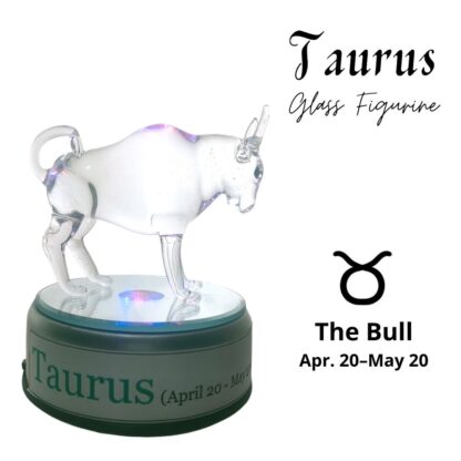 Taurus Bull Zodiac Sign Glass Figurine Horoscope Collection