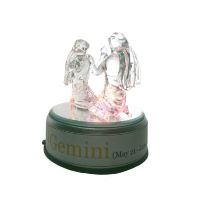 Gemini Twins Zodiac Sign Glass Figurine Horoscope Collection - Image 2