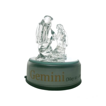 Gemini Twins Zodiac Sign Glass Figurine Horoscope Collection - Image 3