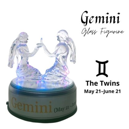 Gemini Twins Zodiac Sign Glass Figurine Horoscope Collection