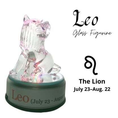 Leo Lion Zodiac Sign Glass Figurine Horoscope Collection