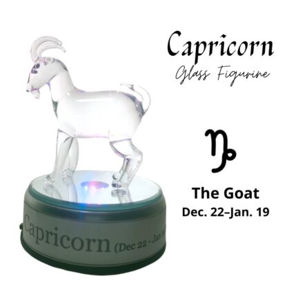 Capricorn Goat Zodiac Sign Glass Figurine Horoscope Collection