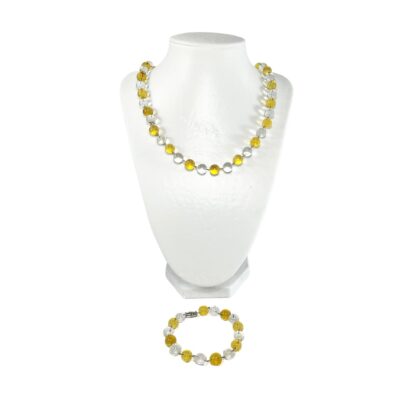 Liman Glass Beads Necklace For Women with Bracelet Set - Image 4