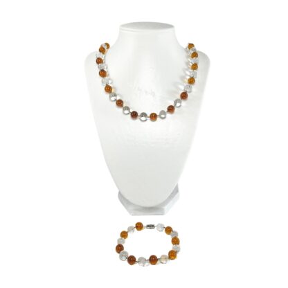 Liman Glass Beads Necklace For Women with Bracelet Set - Image 6