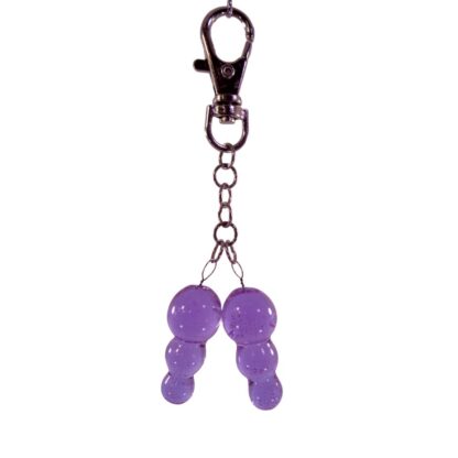 Double 3 Ball Glass Pendant Key Chain Holder for Ladies Bag Charm, Wallet, Phone - Image 5