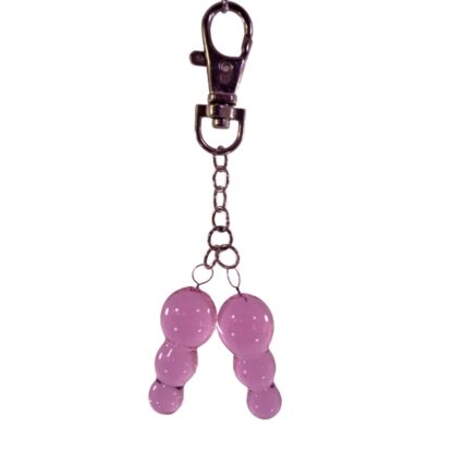 Double 3 Ball Glass Pendant Key Chain Holder for Ladies Bag Charm, Wallet, Phone - Image 6