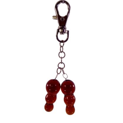 Double 3 Ball Glass Pendant Key Chain Holder for Ladies Bag Charm, Wallet, Phone - Image 7