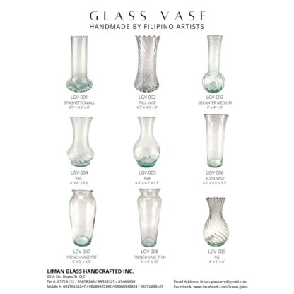 Tall Glass Flower Vase Transparent LGV 002 - Image 3