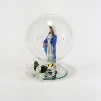 Saint Statue Religious Figurines Home Decor Accents in Glass Ball 4" - Image 3