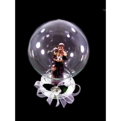 Saint Anthony De Padua Religious Figurines Home Decor Accents in Glass Ball 4"