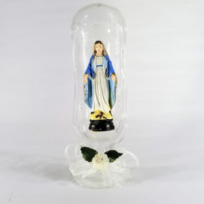 Saint Statue Religious Figurines Home Decor Accents in Glass Dome 7" - Image 3