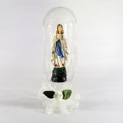 Saint Statue Religious Figurines Home Decor Accents in Glass Dome 7" - Image 4