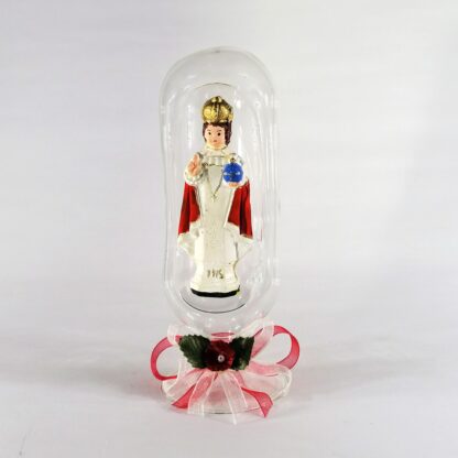 Saint Statue Religious Figurines Home Decor Accents in Glass Dome 7" - Image 5