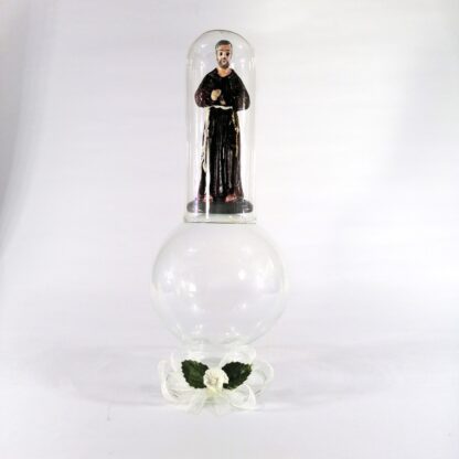 Saint Statue Religious Figurines Home Decor Accents in Glass Dome 7" - Image 7