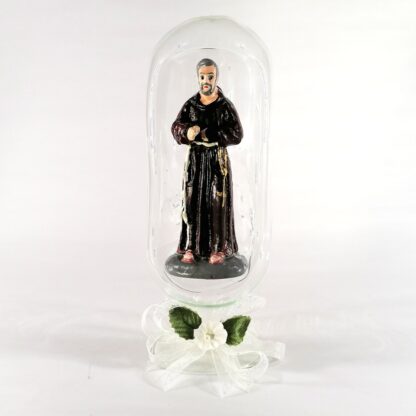 Saint Statue Religious Figurines Home Decor Accents in Glass Dome 7" - Image 8