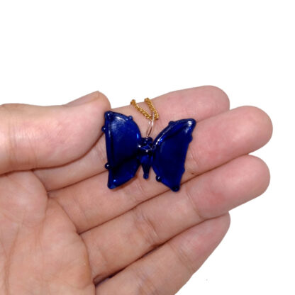 Liman Glass Mini Butterfly Pendant in 18k Gold Necklace for Women with Box - Image 4